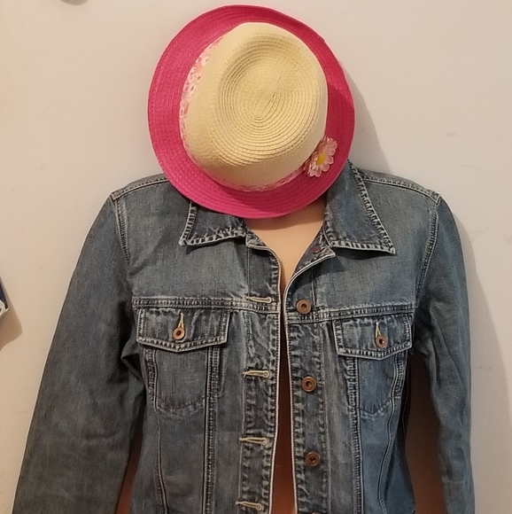 16.💥SIZE S JEAN JACKET & HAT - Picture 1 of 9